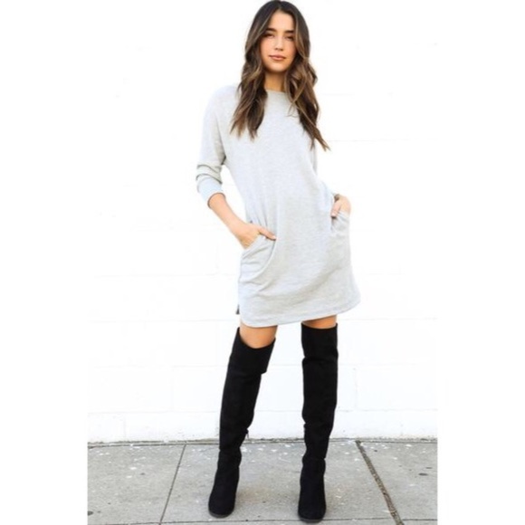 (NWOT) Comfy Sweatshirt Dress - Picture 3 of 5